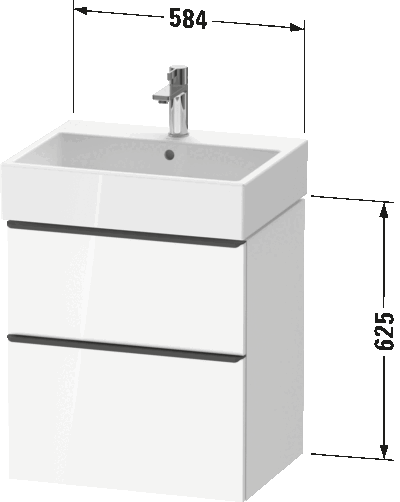 D-Neo Тумба под раковину подвесная 64