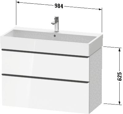 D-Neo Тумба под раковину подвесная 64