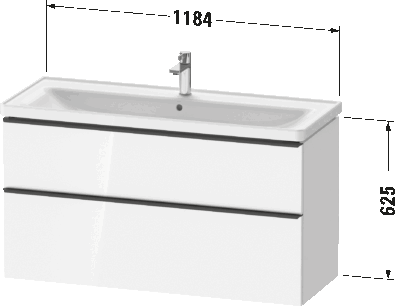 D-Neo Тумба под раковину, подвесная 63