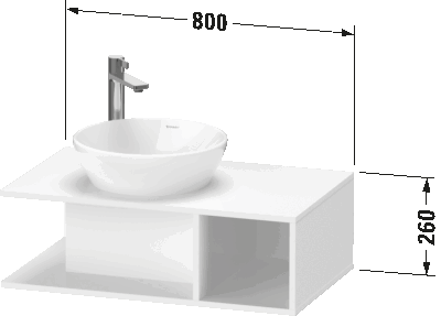 D-Neo Тумба под консольную раковину, подвесная 40