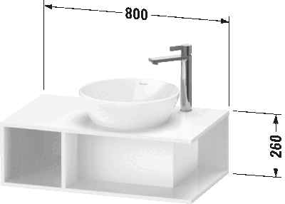 D-Neo Тумба под консольную раковину, подвесная 40