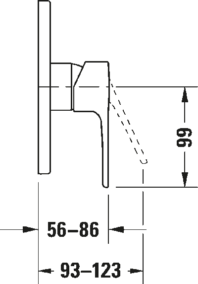 B1 Однорычажный смеситель  скрытого монтажа Включает: видимые части без комплекта для скрытого монтажа 5