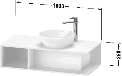 D-Neo Тумба под консольную раковину, подвесная 15