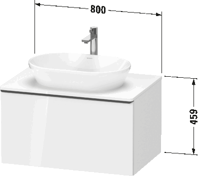 D-Neo Тумба под консольную раковину, подвесная 64