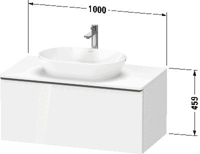 D-Neo Тумба под консольную раковину, подвесная 64