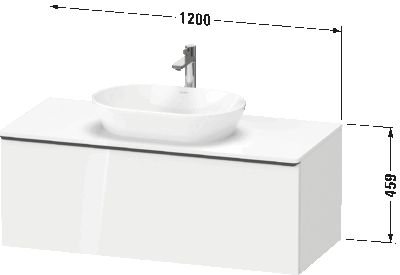 D-Neo Тумба под консольную раковину, подвесная 64