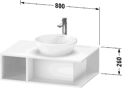 D-Neo Тумба подвесная под консольную раковину 40