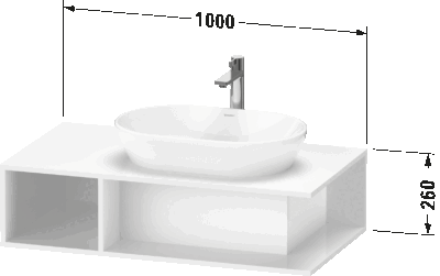 D-Neo Тумба подвесная под консольную раковину 40