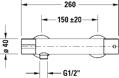 B1 Термостатический  смеситель душа для открытого монтажа 8