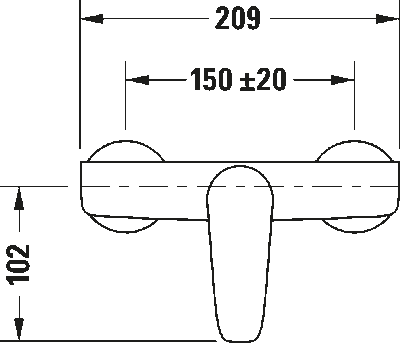 B1 Однорычажный смеситель для душа открытого монтажа 6