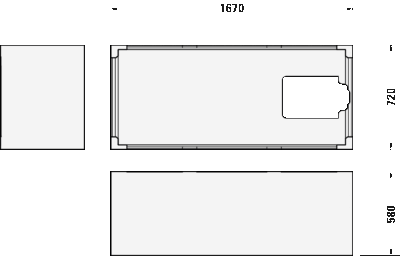 D-Neo Встроенная ванна 10