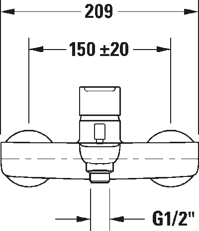 B1 Однорычажный смеситель для ванны открытый монтаж 6