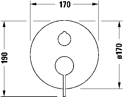 D-Neo Однорычажный смеситель  скрытого монтажа с переключателем на 2 потребителя 9