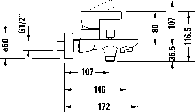 D-Neo Однорычажный смеситель для ванны открытый монтаж 11