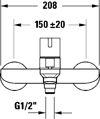 D-Neo Однорычажный смеситель для ванны открытый монтаж 12