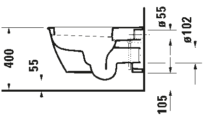 Darling New Унитаз подвесной Duravit Rimless для SensoWash без смывного края с вертикальным смывом только в сочетании  S 11