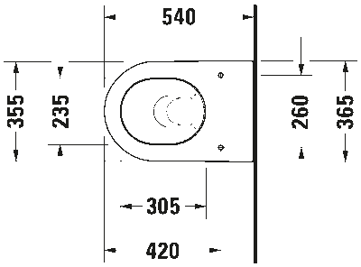 Darling New Унитаз подвесно с вертикальным смывом вкл. крепление Durafi © 4 7