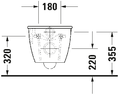 Darling New Унитаз подвесно с вертикальным смывом вкл. крепление Durafi © 4 9