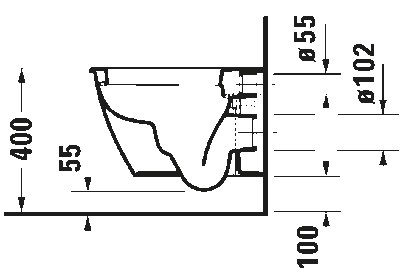 Darling New Унитаз подвесной компак с вертикальным смывом вкл. крепление Durafi © 4 5
