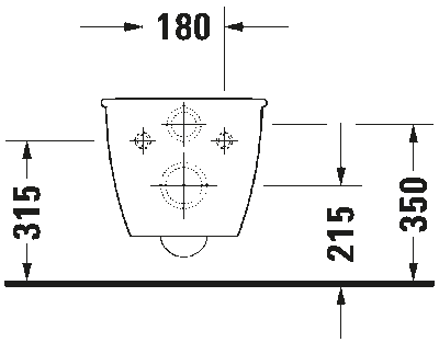 Darling New Унитаз подвесной компак с вертикальным смывом вкл. крепление Durafi © 4 6
