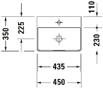 DuraSquare Умывальник для рук шлифованный 11