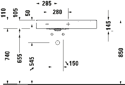 DuraSquare Умывальник 5