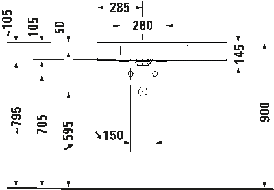 DuraSquare Умывальник 6