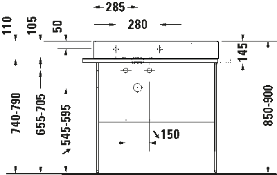 DuraSquare Умывальник 7