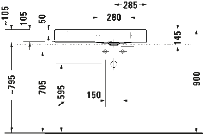 DuraSquare Умывальник 6