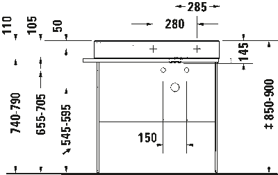 DuraSquare Умывальник 7