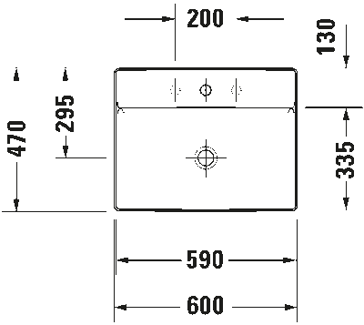 DuraSquare Раковина шлифованный вариант 9