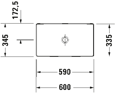 DuraSquare Раковина шлифованный вариант 6