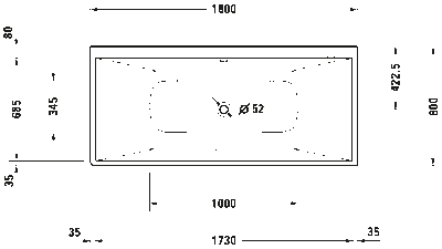 DuraSquare пристенный вариант 3
