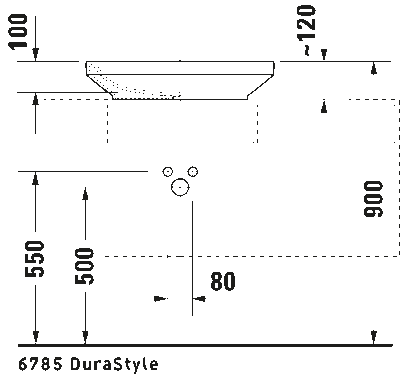 DuraStyle Раковина шлифованный вариант 13