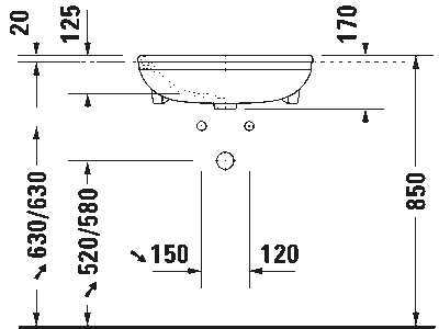 DuraStyle Умывальник 8