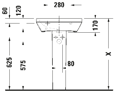 DuraStyle Умывальник с переливом 7