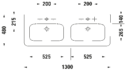 DuraStyle Двойной умывальник 5
