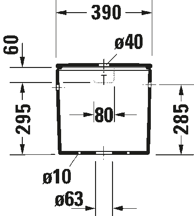 DuraStyle Бачок с механизмом двойного смыва 3
