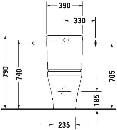 DuraStyle Унитаз комбинированный (не вкл. бачок) 14