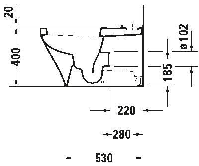DuraStyle Унитаз комбинированный (не вкл. бачок) 17