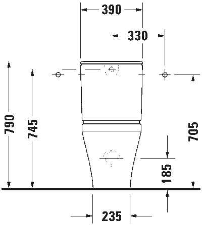 DuraStyle Унитаз комбинированный (не вкл. бачок) 18