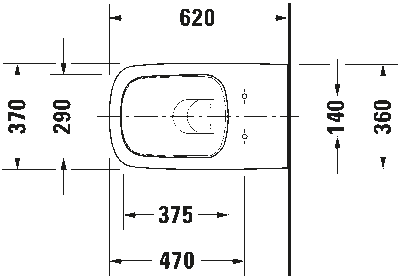 DuraStyle Унитаз подвесной Duravit Rimless®без смывного края 16