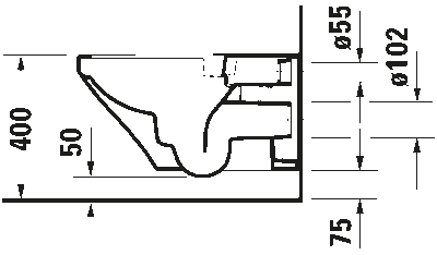 DuraStyle Унитаз подвесной Duravit Rimless®без смывного края 17