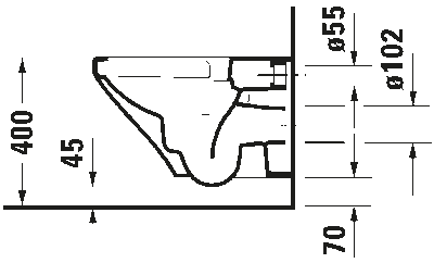 DuraStyle Унитаз подвесной Duravit Rimless®без смывного края 14