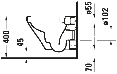 DuraStyle Унитаз подвесной компакт Duravit Rimless®без смывного края 11