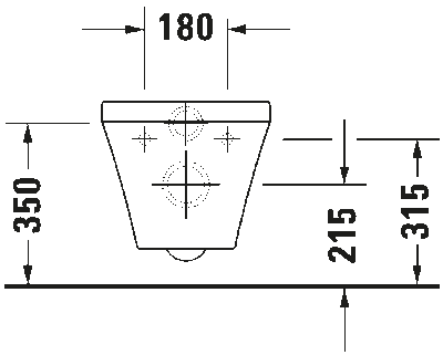 DuraStyle Унитаз подвесной компакт Duravit Rimless®без смывного края 12