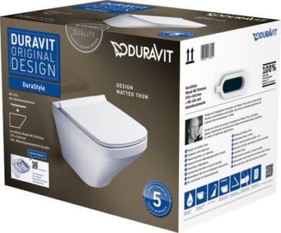 DuraStyle Унитаз подвесной Duravit Rimless® в комплекте (Унитаз подвесной Duravit Rimless® 7