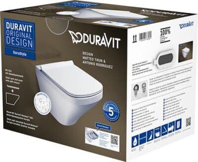 DuraStyle Унитаз подвесной Duravit Rimless® в комплекте (Унитаз подвесной Duravit Rimless® 1