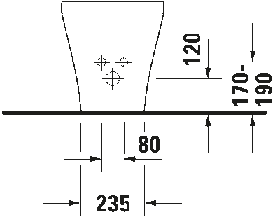 DuraStyle Биде напольное с переливом 8
