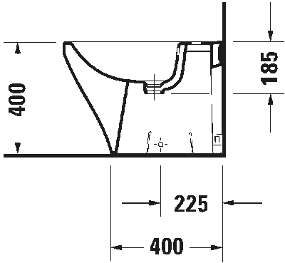 DuraStyle Биде напольное с переливом 6